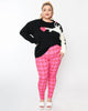 Unique Vintage Pink & Red Plaid Rizzo Cigarette Pants - thumbnail