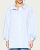 Striped Boyfriend Cotton-Poplin Shirt in Blue Stripe - thumbnail
