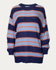 Striped Oversized Sweater in Navy - thumbnail