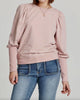 Tayna Puff Shoulder Sweatshirt in Pink - thumbnail
