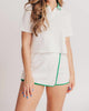 Tennis Girl Polo Shirt in White - thumbnail