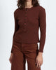 Snap Henley Tee in Chocolate - thumbnail