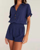 Suntide Gauze Romper in Indigo Dream - thumbnail