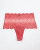 So Fine Lace High Cut Thong in Guava - thumbnail