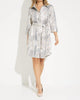 Snake Print Shirt Dress in Vanilla/Tiger'S Eye/Black - thumbnail