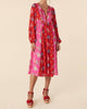 Solstice Boho Midi Dress in Salsa Rose - thumbnail