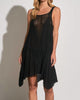 Sleeveless Crochet Dress in Black - thumbnail