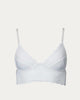 Strappy Lace Longline Bralette in White - thumbnail