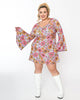 Smak Parlour Lavender Retro Blooms Mini Dress - thumbnail