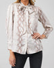 Tie Neck Blouse in Natural Python - thumbnail