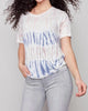 Tie Dye Linen Knit Top in Pearl - thumbnail