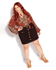 Paisley-Print V-Neck Bodysuit - thumbnail
