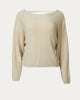 Twist-Back Cotton-Blend Sweater in Natural - thumbnail