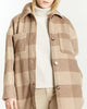Two Pocket Plaid Coat in Latte/Mocha - thumbnail