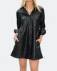 Vegan Leather Long Shirt Lafayette in Black - thumbnail