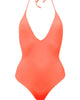 Women Nina Halter Strap One-Piece Bathing Suit in Salmon Pink - thumbnail