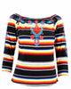 Women'S Sunrise Saltillo Knit Top in Multi - thumbnail