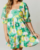 All About It Dress In Green Floral - thumbnail