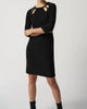 Black Keyhole Neckline Sheath Dress In Black - thumbnail