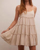 Carina Gingham Mini Dress In Adobe White - thumbnail