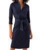 Dapper Dress In Solid Navy - thumbnail
