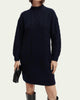 Cable Knit Sweater Mini Dress In Black - thumbnail