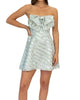 Bow-Tie Tube Dress In Green/Silver - thumbnail