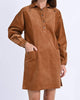 Corduroy Dress In Camel - thumbnail