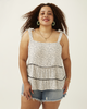 Cynthia Bow Tie Babydoll Floral Tank - thumbnail
