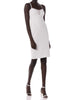 Bebe Women Illusions Bodycon Fit Spaghetti Strap Pencil Sheath Dress Ivory White In Ivory White - thumbnail
