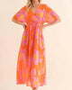 Calypso Breeze Maxi Dress In Orange - thumbnail