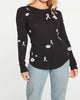 Breast Cancer Awareness Thermal L/S Tee In Black/White - thumbnail