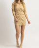 Danni Cutout Poplin Shirt Dress In Taupe - thumbnail