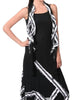 Checkerboard Stripe Maxi Dress In Black/White - thumbnail