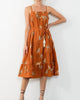 Cheetah Print Tiered Dress In Rust - thumbnail