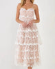 Crochet Lace Midi Dress In White - thumbnail