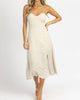 Bustier Halter Midi Dress In Oatmeal - thumbnail