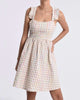 Check Mate Dress In Beige - thumbnail