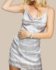 Cowl Neck Dress In Silver - thumbnail