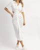 Cutout Shirt Dress In Ivory - thumbnail
