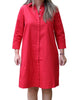 Christy Poplin Shirt Dress In Red - thumbnail