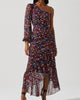 Calista Dress In Blue Red Ditsy - thumbnail