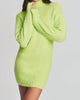 Charlie Boucle Sweater Dress In Lime - thumbnail