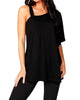 Caitlyn Asymmetrical Top In Black - thumbnail