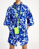 Dabby Shirt Dress In Blue Floral - thumbnail