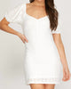 Eyelet Mini Dress In Off White - thumbnail