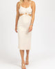 O-Ring Lennon Midi Dress In Oatmeal - thumbnail