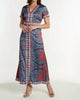 Leland Short Sleeve Dress In Frangipani Plum - thumbnail