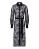 Frida Button Down Lace Dress In Black - thumbnail