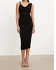 Fifi Matte Jersey Asymmetrical Dress In Black - thumbnail